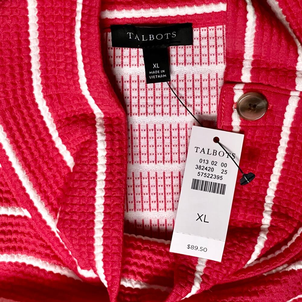 Talbots NWT Button Mockneck Pullover Sweater Mari… - image 5